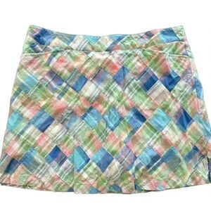 Lady Hagen Women's Pastel Patchwork Cotton Skort Athletic Skirt